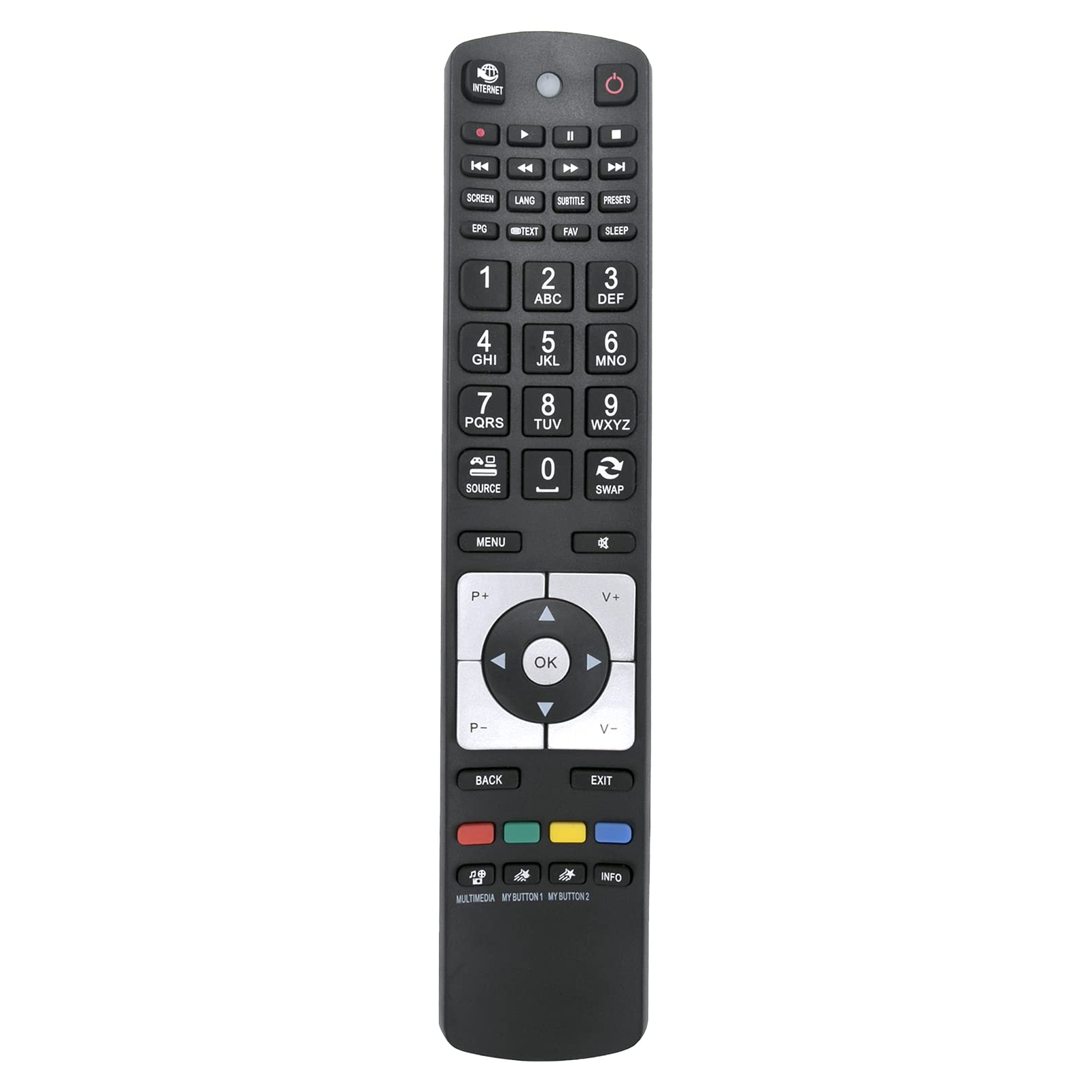 ALLIMITYReplace Remote Control fit for LAURUS NURVO SCHAUB LORENZ Continental Edison Akai 32HDLED 94FHD905V CELED06FHD3 NUR55LED LED42T2PH LORENZ 26LE-D4800CT 26LT482CTWE 32LE-D5900CT 32LT-D580CT