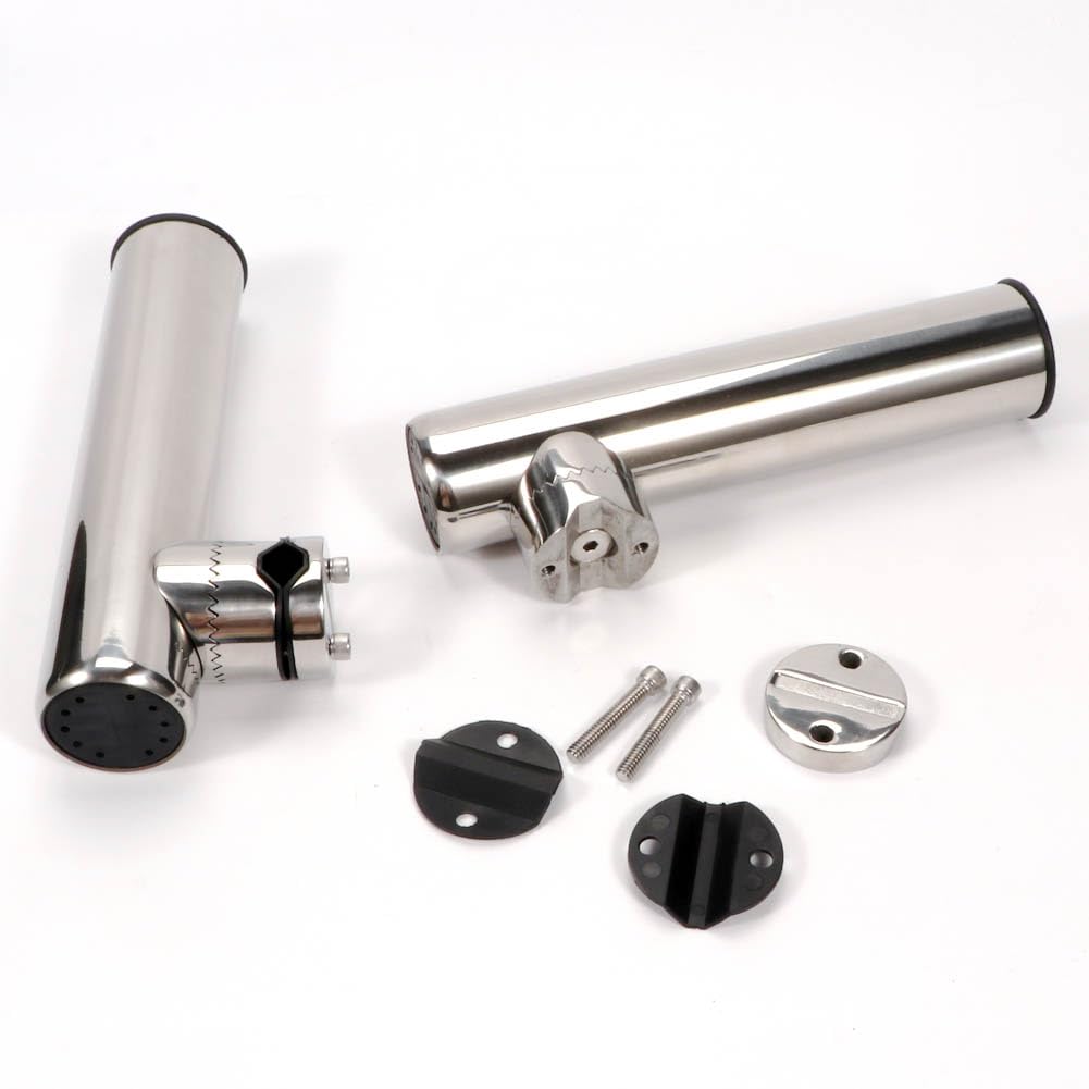 Lot de 2 supports de canne à pêche en acier inoxydable pour rails de 2,2 cm à 2,5 cm