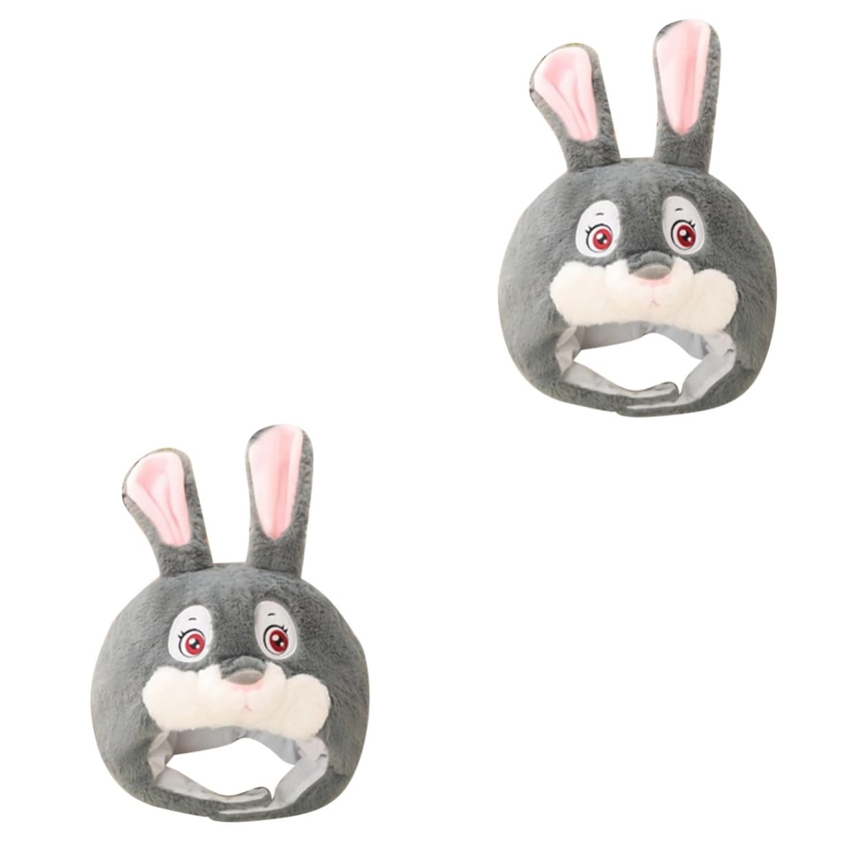 Toyvian 2piezas Sombrero De Conejo De Peluche Con Orejas Ajustables Gorro Divertido Para Pascua Accesorio y Fotografía Infantil Adultos