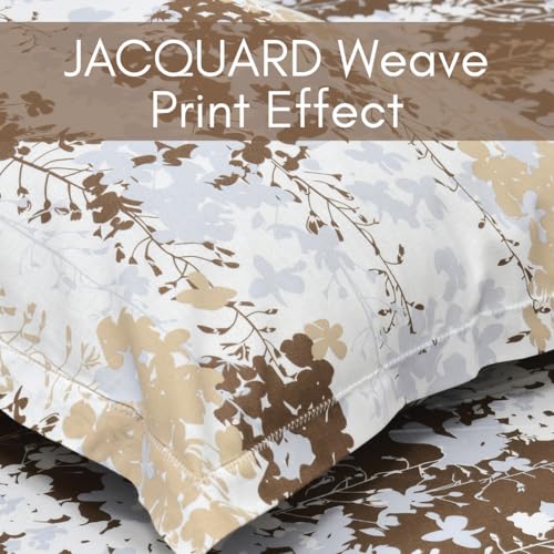 Image of Mafatlal 186 Tc Corsica Pure Cotton Bedsheet King Size | 274 X 274 Cm | Premium Sheets for Sleeping Comfort | Soothing Bedding Set with 2 Pillow Covers | Coffee