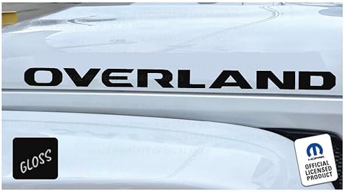 Miniatura 1 de Decal Mods Calcomanía gráfica para capó de Jeep Gladiator Overland para Jeep Wrangler JL JT (2018-2024), negro brillante, CB (juego de 2) | SJ8Y9
