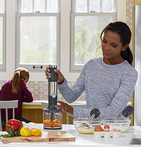 GE Immersion Blender | Handheld Blender for Shakes, Smoothies, Baby Food & More | Includes Whisk & Blending Jar | 2-Speed | Interchangeable Attachment for Easy Clean | 500 Watts | Stainless Steel - image 9