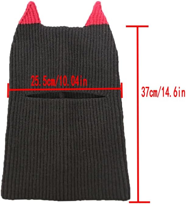 Funny Horn Balaclava Ski Mask with Ears Full Face Hat Winter Warm Beanies Halloween Costume Men/Women - Image 6