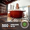 Overmont Enameled Cast Iron Dutch Oven - 5.5QT Pot with Wide Handles Lid Cookbook & Cotton Potholders - Heavy-Duty Pre-Seasoned Cookware Oven Safe to 500°F for Braising, Stews, Roasting, Sourdough Baking #3