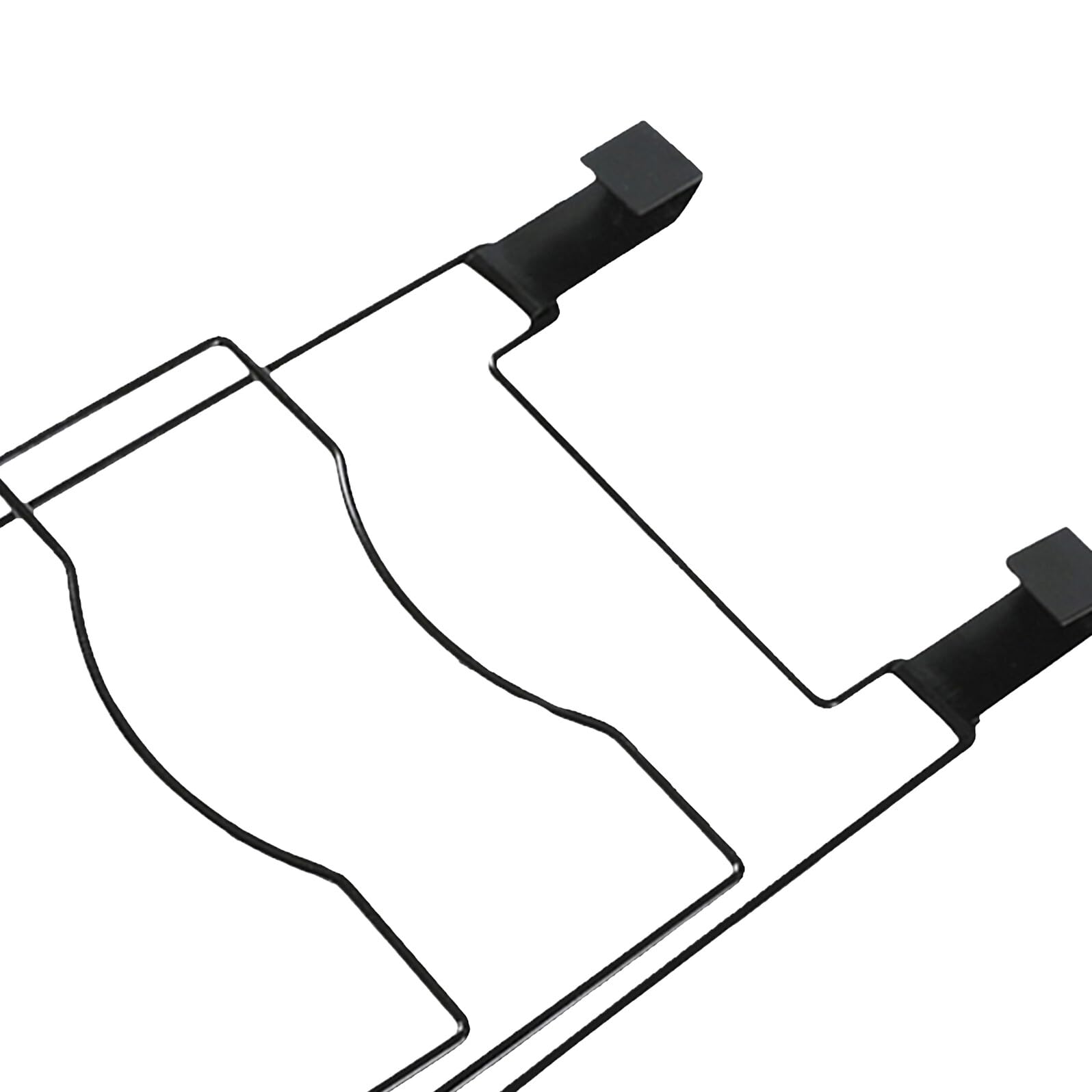 Topfdeckelhalter Schwarz aus Eisen für Schranktüren 2 Stück