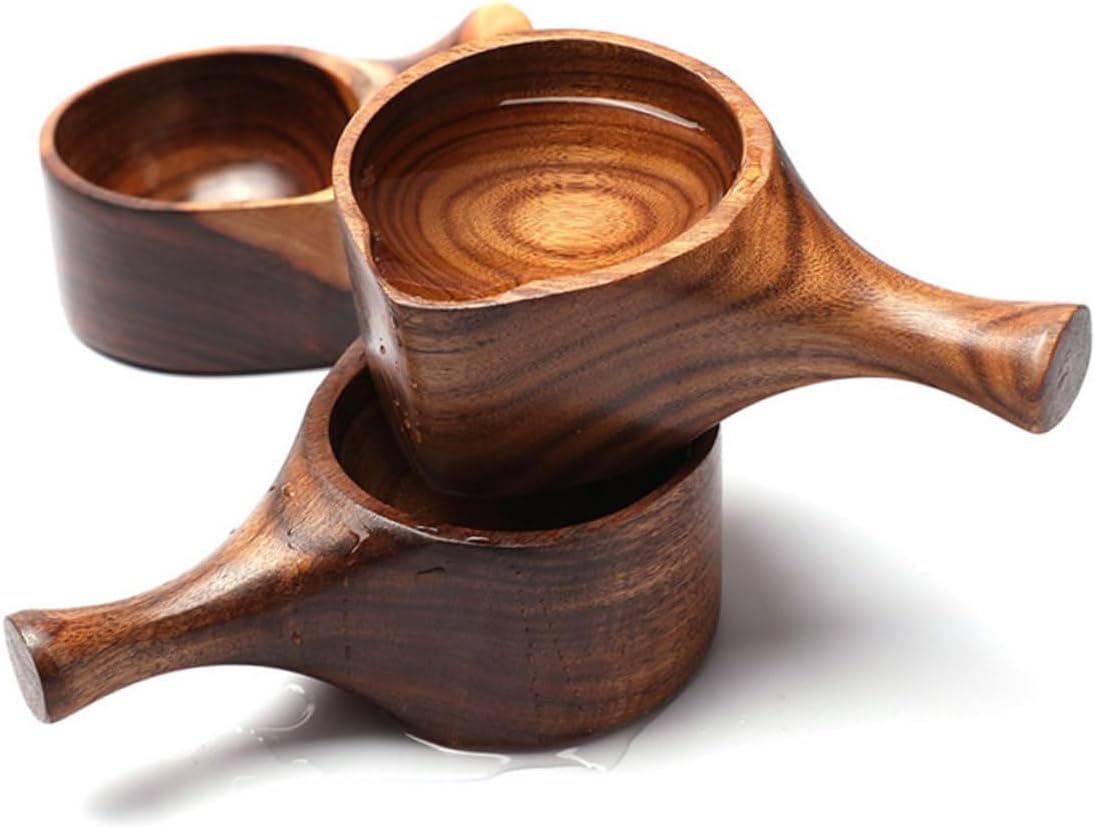 Solid Wood Short Handle Soup Spoon, Multipurpose Wooden Water Scoop for Kitchen, Rice, Coffee, and Sauna Use, 1pcs Natural Wooden Ladle for Home and Dining