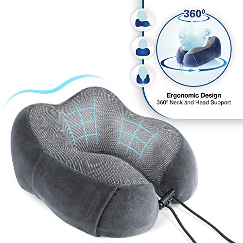 Almohada Espuma Viscoelástica Semicircular Gris Ajustable miniatura 2