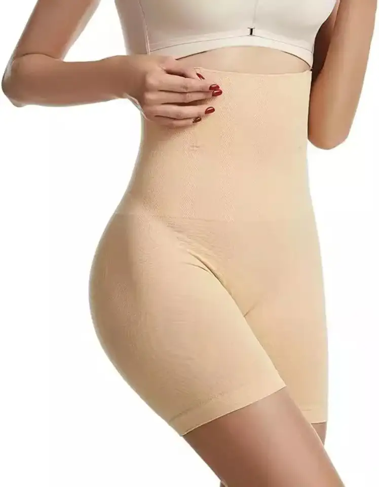 Cinta Modeladora Shorts Cintura Alta Diminui Aperta Barriga Compressão