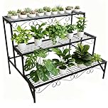 3-Tier Plant Stand, Heavy Duty Plant Stands for Indoor and Outdoor, 27" Flower Pots Plant Storage Shelf Decoration Racks for Living Room, Balcony, Patio