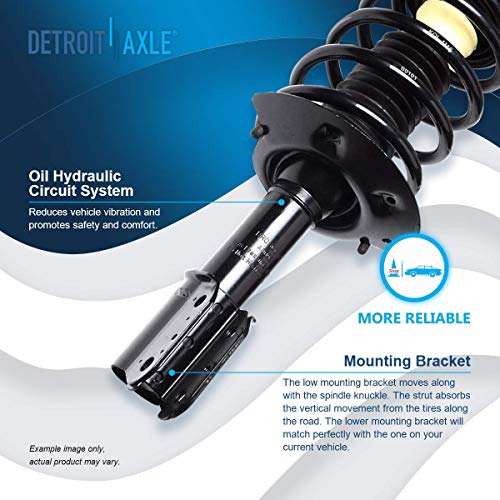 Image of Detroit Axle - 6pc Struts Shocks Kit for Chevrolet Venture Oldsmobile Silhouette Pontiac Montana Trans Sport, Front Struts w /Coil Spring Sway Bar Links Rear Shock Absorbers Replacement