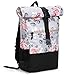 Produktbild EverVanz Laptop-Rucksack, Damen & Herren Roll Top Wasserdichter Wanderrucksack, Leichtgewichtiger Freizeit-Rucksack, Stilvolle Schultasche mit USB-Ladebuchse