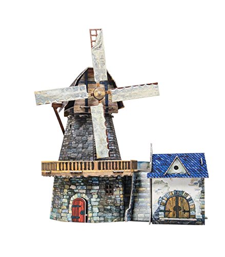 Maquette 3D Moulin à Vent Clever Papier Keranova de 20x14x19 cm