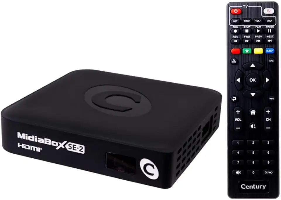 Receptor HDTV Nova Parabólica Sem Mensalidade Century Midiabox SE2