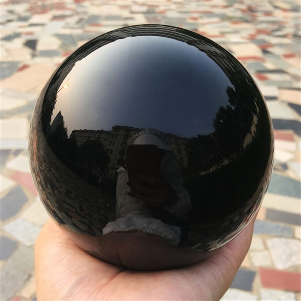 medytacja dom 30-100 mm rozmiar naturalny polerowany czarny obsydian kryształowa kula ozdoby do domu 1 szt. (kolor: czarna obsydianowa kula, rozmiar: 60 mm)