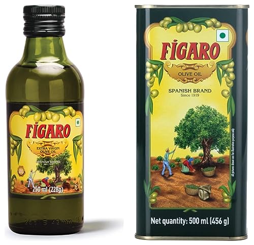 Image of Figaro Extra Virgin Olive Oil, 250ml + Figaro Olive Oil Tin, 500ml
