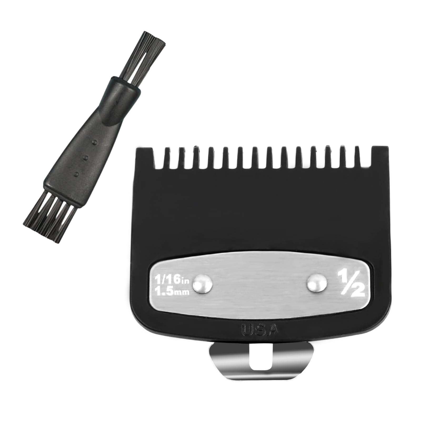 Peine de Limite Cortapelos, Peines-Guía para Cortapelos y Afeitadoras Corporales, Recortadores de Peine Guía, 1,5 mm Cortadora de Cabello Universal con Cepillo de Limpieza