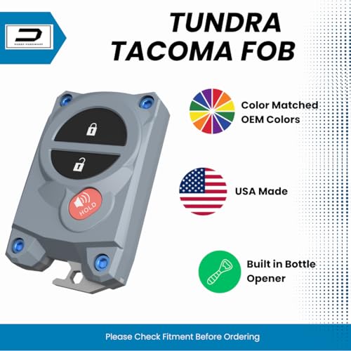 Tundra Key Fob Cover 2007-2017 - Tacoma Key Fob Cover 2005-2015 2nd Gen Accessories - Built in Bottle Opener - Custom Colors (Black, Black Screws) - Thumbnail 4