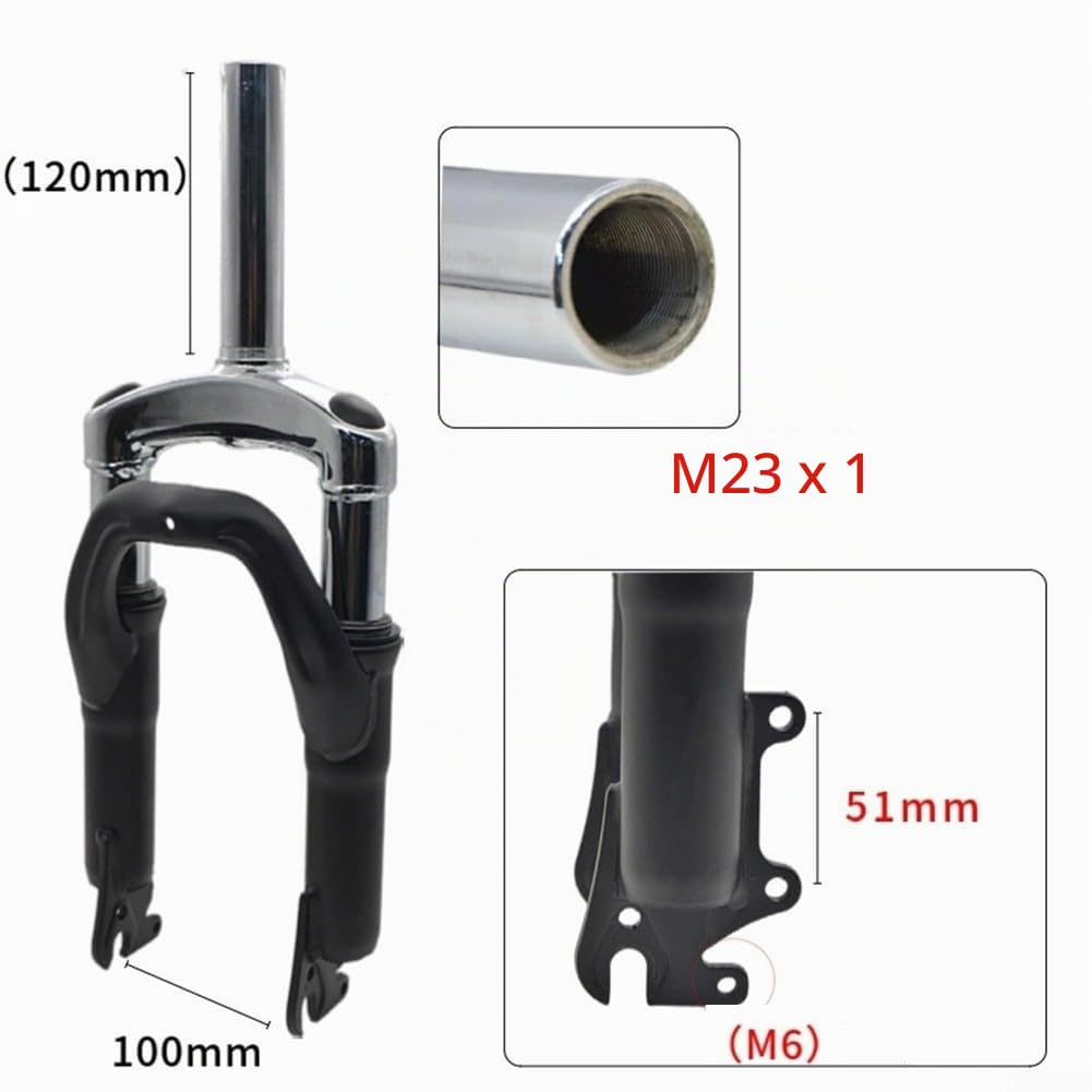 Forcella anteriore robusta per bici elettrica con assorbimento degli urti superiore per modelli pieghevoli (125 senza)