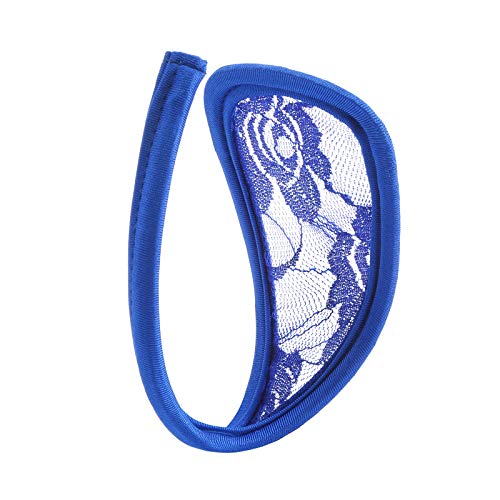 Sous-vêtements d'entrejambe G-Strings femme en dentelle bleue extensible
