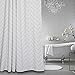 Aimjerry Hotel Quality White Striped Fabric Shower Curtain for Bathroom, 72 X 72 Inch