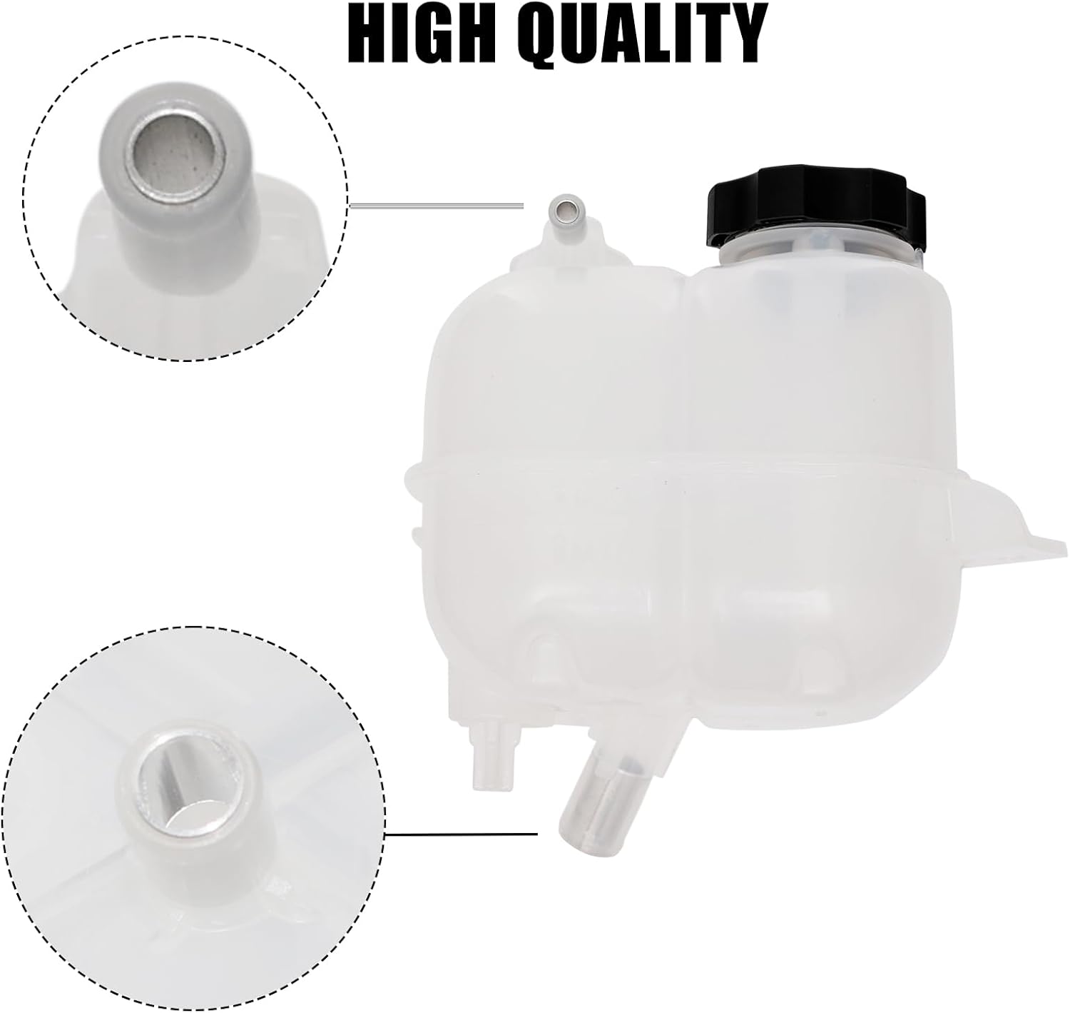 Engine Coolant Reservoir 603-838 Compatible with Chrysler 200 2015-2017, Fit for Jeep Cherokee 2014-2018, Pressurized Coolant Recovery Tank Replace# 603838, 68096261AA, 68102155AB