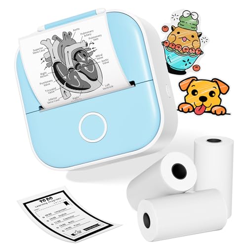 Ponek Mini Sticker Printer - Sticker Maker Machine, T02 Print Pod Mini Printer, Pocket Portable...