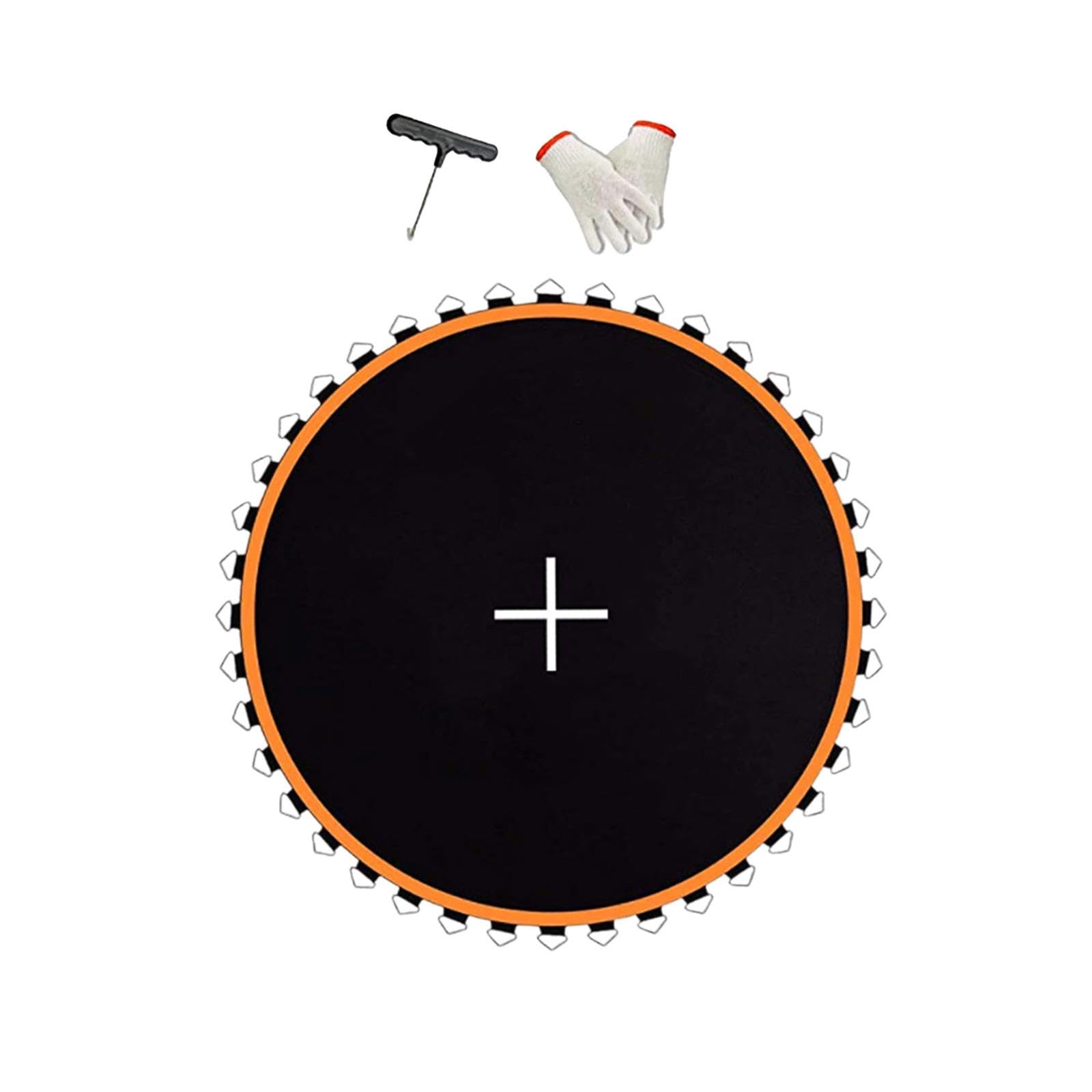 QSTDGVPW Round Trampoline Mat for Outdoor Fitness, 10ft with 56 Buckles