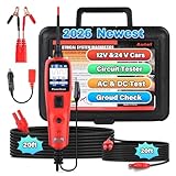 Autel PowerScan PS100 Automotive Circuit Tester, Power Circuit Probe Tool, 12-24V Electrical Short Open Breaker Circuit Finder, Digital Multimeter/Relay & Diode Resistance Tool Kit w/ 20FT Long Cord