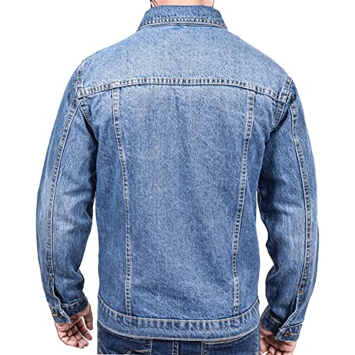 Image of A2Z Mens Jacket Fashion Denim Jacket Jeans Long Sleeves Coat Lightweight Comfortable Mens Small, Medium, Large XL XXL 3XL