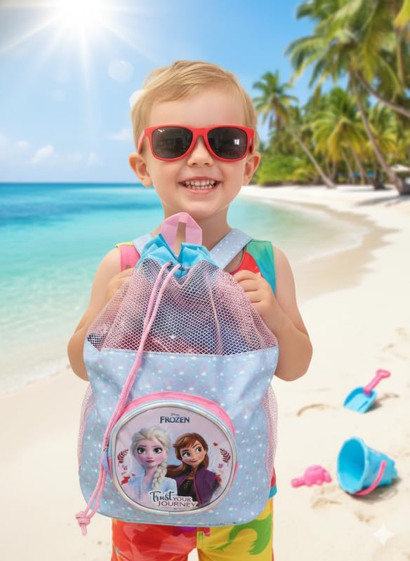 STRIDERS Disney Frozen Trust Your Journey Kids Backpack | Lightweight Elsa & Anna Drawstring Bag for School, Travel & Everyday Fun 3