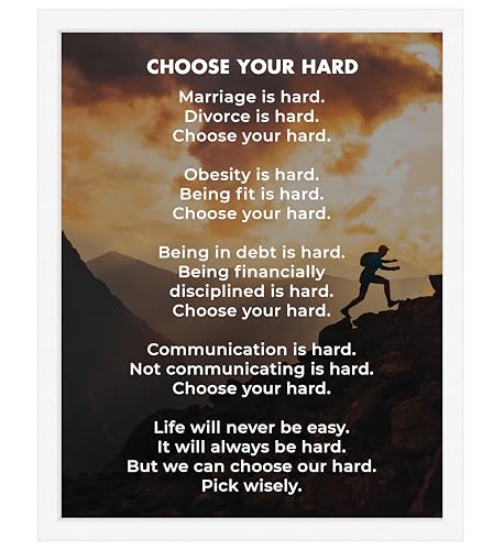 AMERICAN LUXURY GIFTS Choose Your Hard Wall Art – Inspirational