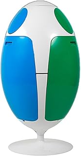 Pattumiera design Ovetto 3 scomparti differenziati in plastica ABS reciclata multicolor (opaco)