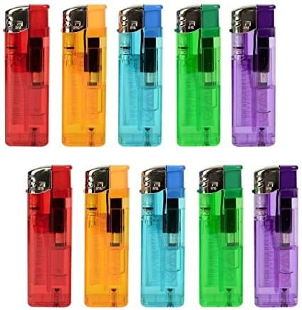 EPISENT Multicolour Electronic Child Safe Lighters With Adjustable Flame Available in 5 10 25 50 variations (25)