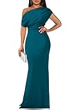Women's Elegant Sleeveless Off Shoulder Bodycon Long Formal Party Evening Dress