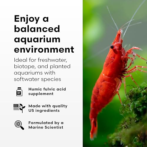Brightwell Aquatics BlackWater Humic Fulvic Acid Supplement Simulates Natural Blackwater Conditions Supports Nutrient Uptake in Freshwater Planted Aquariums, 250 ml