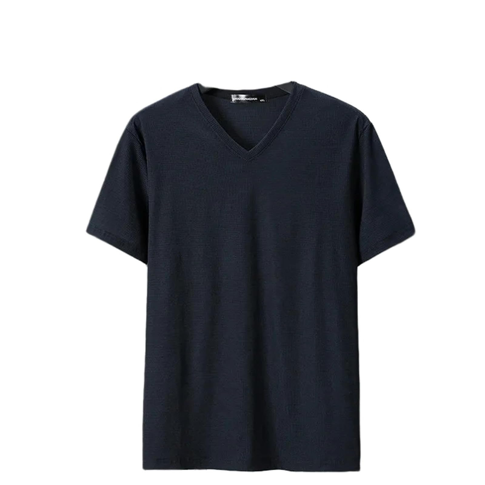 TEidea Męskie T-shirty Letnie Plus Size Casual T Shirt Cienki Facet Luźny Oddychający Krótki Rękaw, Y, 10XL