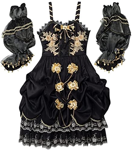 Robe Lolita JSK Dorée : Splendeur Victorienne et Finitions de Princesse