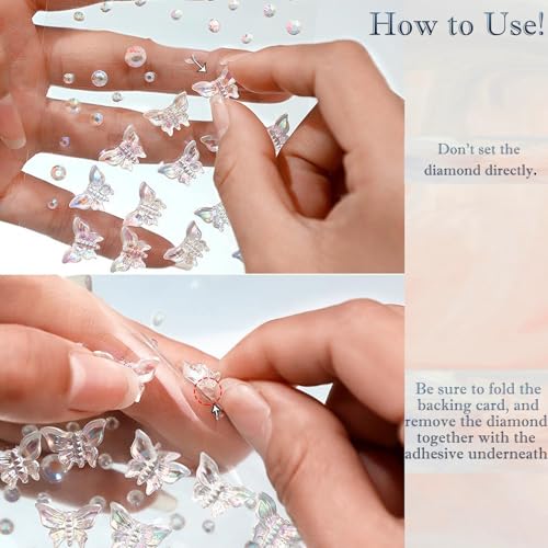 3 Sheets Self Adhesive Face Gems – Round, Star and Moon White Rhinestone Stickers with Tweezer, Multi-Size Glitter Crystals for Festival Makeup, Eye, Hair, Nail and DIY Crafts - Image 6