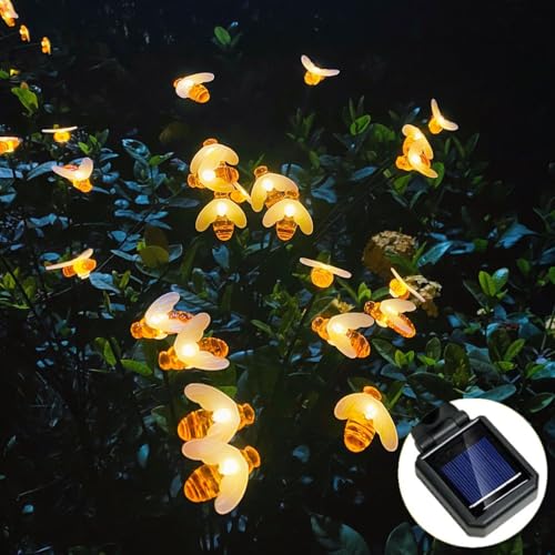 flintronic 2 Stück Außenbeleuchtung Glühwürmchen, Solarlampen für Außen, Solarbetriebene Glühwürmchen Leuchte, IP65 Wasserdicht Solar Led Lichter Gartenleuchten für Hof Garten Rasen Gehweg Balkon