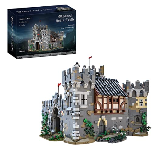KEKRAV 7500+PCs Baugruppe Bausteine MOC Medieval Theme Castle Model, Sammelschildmodellgebäude Set, kompatibel mit Lego