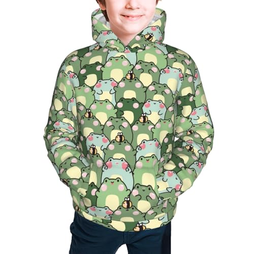 Cute Chubby Frog Kid Hoodies Boys Sweatshirts Girls Pullover with Pocket3