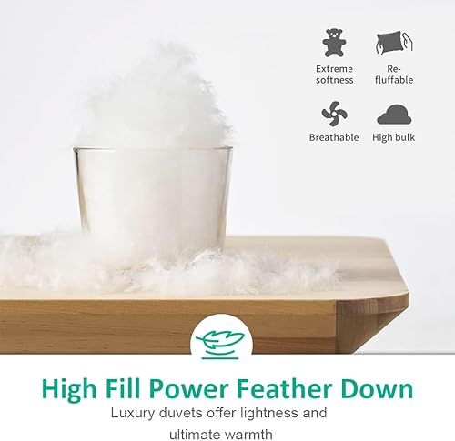 Miniatura 7 de APSMILE Edredón pesado de fibra de plumón de tamaño King de gran tamaño para climas más fríos/durmientes, edredón de fibra de plumón ultrasuave de