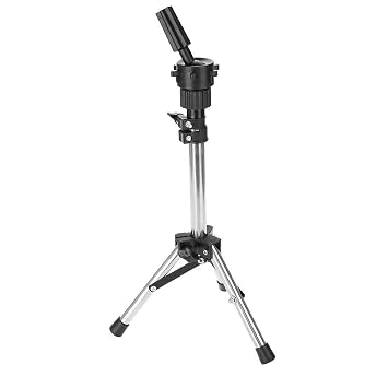 Adjustable Wig Stand Tripod, Hair Mannequin, Mannequin Head Stand, Portable Salon Hairdressing Model Mannequin Head Stand for Professional Hair Cutting and Practice for Hairdressing