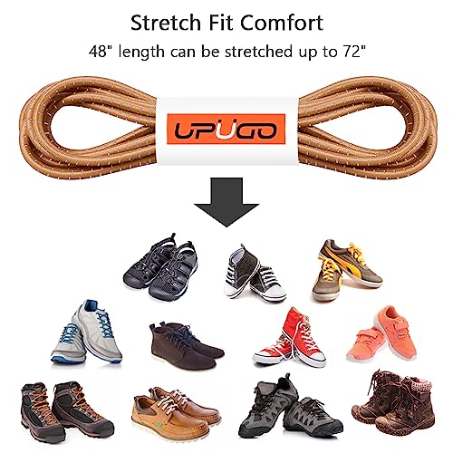 Image of UpUGo Elastic Shoe Laces, No Tie Shoe Laces Tieless for Kids, Adults, Elderly, One Size Fit All