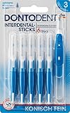 dontodent zahnseide Interdental Sticks blau 2,5-4,5 ISO 3, 1 Packung mit 6 Stück