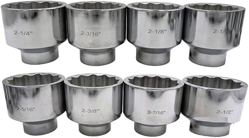 NUEVO 9 piezas 34" Drive Add On Socket Set 12 puntos cromado 2-116" a 2-12"