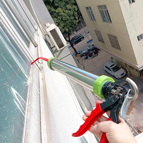 Image of Caulking Nozzle for Sausage Caulking Gun,Long Sausage Nozzle,Reusable Caulk Nozzle Applicator (1Straight +2 Curved)
