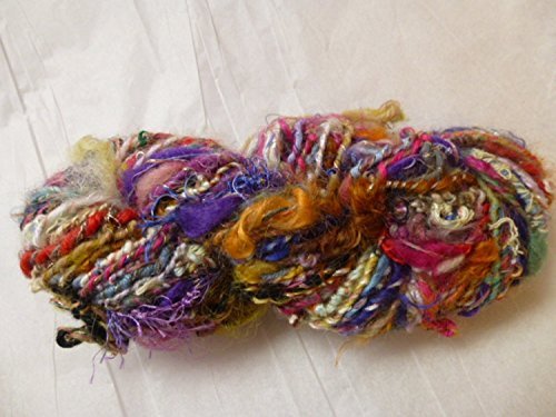Bloomingdale Farm Caribbean Sunset Thick & Quick Multicolored Art Yarn - 45 Yards - Wool Blend, Alpaca, Angora, Mohair, Acrylic, Nylon, Rayon