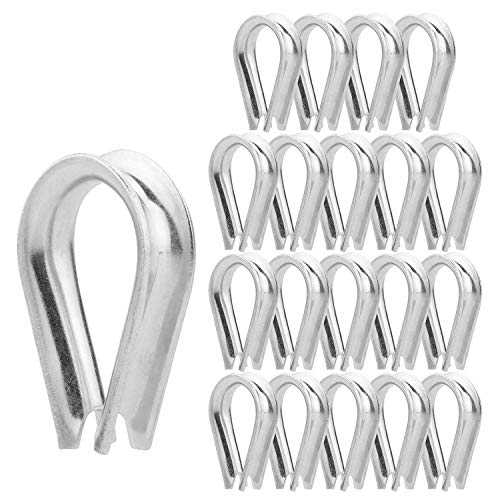 20 Stücke Kauschen 5mm Edelstahl 304 Für Drahtseilklemmen Forstseil Drahtseil Seil Windenseil Marinequalität Cover