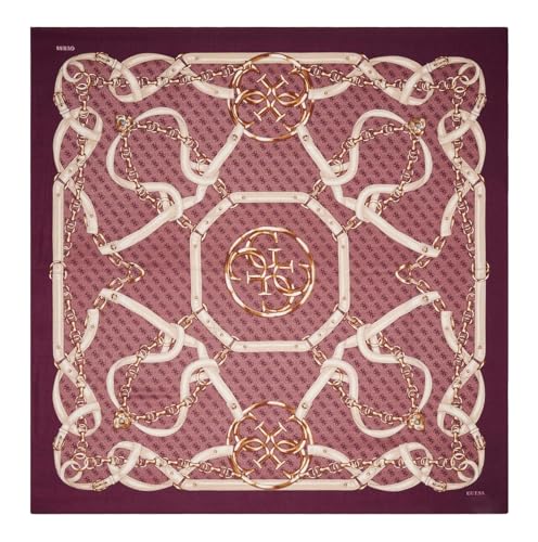 GUESS écharpe Noelle Printed Kefiah Scarf 130X130 Wine Bordeaux